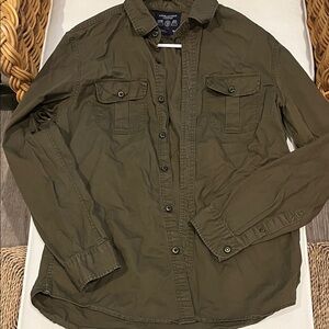 American Eagle Outfitters Men's Olive Shirt Jacket